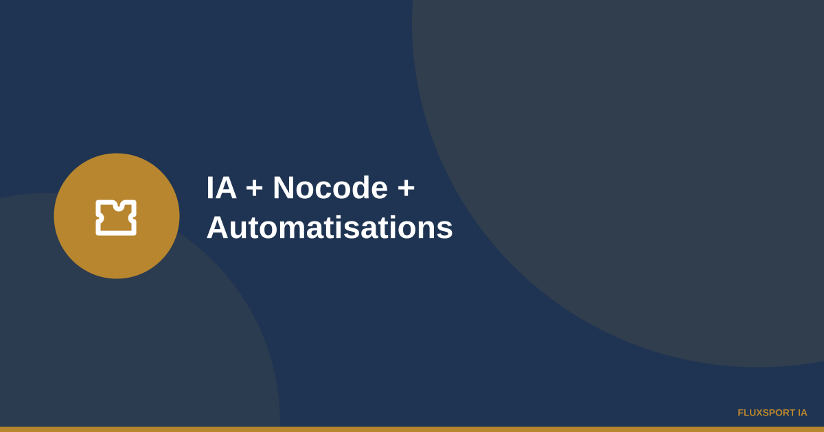 Trois pièces de puzzle s'assemblant, symbolisant IA, nocode et automatisation
