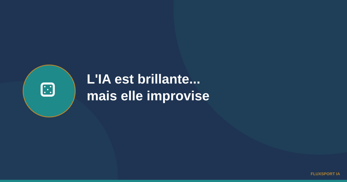 Dés symbolisant la variabilité des réponses générées par une IA