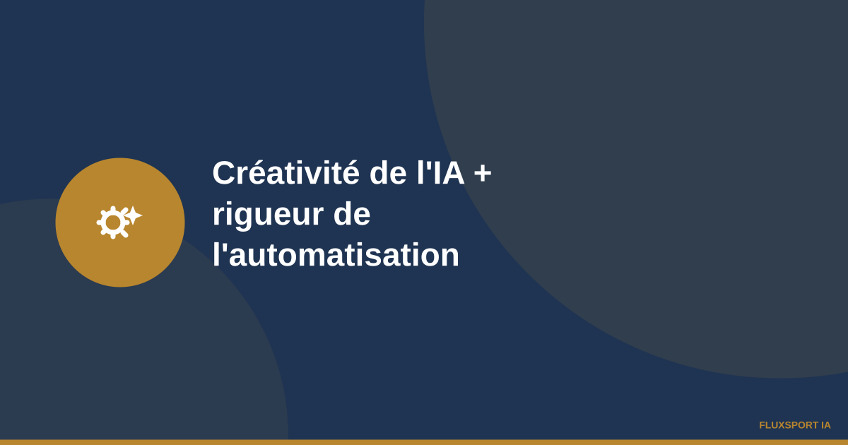 Engrenage avec étincelle symbolisant l'équilibre créativité et rigueur