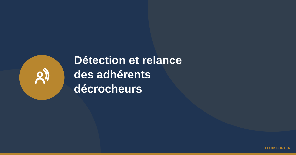 Icône radar avec silhouette symbolisant la détection des adhérents décrocheurs