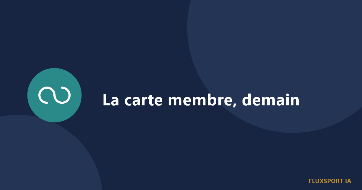 Carte de membre stylisée avec silhouette symbolisant l'identité du club